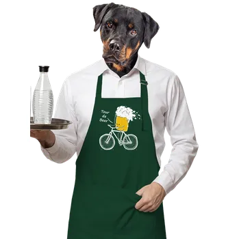 Kuchyňská zástěra Bastard Tour de beer zástěra Bottle Green
