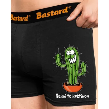 Trenýrky Bastard Řekni to květinou boxerky Black