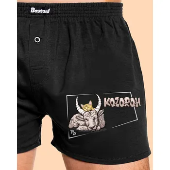 Trenýrky Bastard Kočičí horoskop: Kozoroh pánské trenky Black