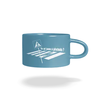 Bastard V přechodu hrnek makronka Blue Macaron