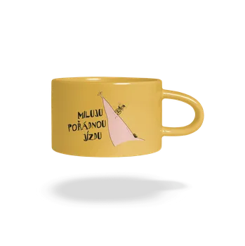 Bastard Miluju jízdu hrnek makronka Yellow Macaron