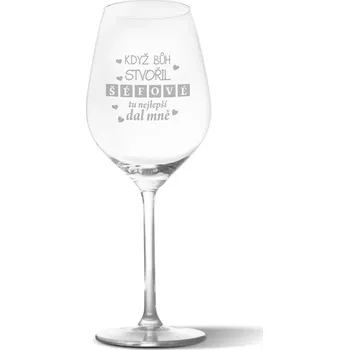 Víno Sablio Sklenička na víno Když Bůh stvořil šéfové: 49 cl