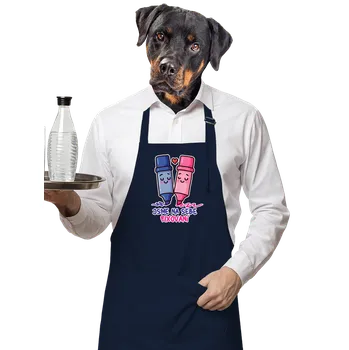 Kuchyňská zástěra Bastard Jsme fixovaní zástěra Navy