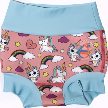 Dívčí plavky Dětské kojenecké plavky AquaKiddo Swim Nappy Unicorn S