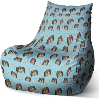 Sedací pytel Sablio Sedací vak Bean Pejsek s kostí - 60 x 70 x 70 cm