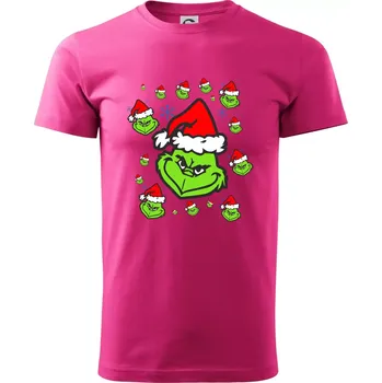 Grinch Vánoční - Klasické pánské triko vyšší gramáže - S ( Purpurová )