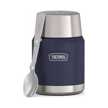 Termoska Termoska na jídlo se skládací lžící Thermos Icon 470 ml - modrá