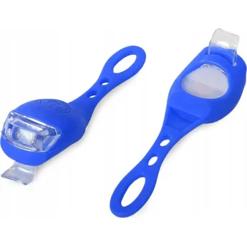 Cyklosvítilna Osvětlení na kolo 2 LED světla přední modré 2ks silikonové