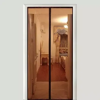 Síť do dveří proti hmyzu s magnety Magic Mesh - hnědá