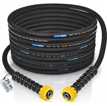 Příslušenství pro vysokotlaký čistič Hadice 25m pro myčky KARCHER HD HDS KRANZLE M22 DN10 Max 250 Bar 155°C NEREZOVÝ ZÁVIT