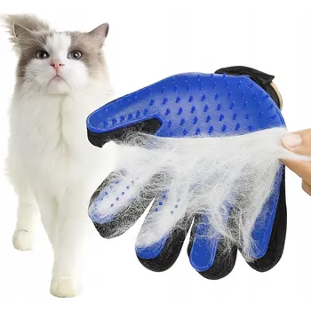 Kartáč pro zvířata RUKAVICE PRO ČESÁNÍ SRSTI PSA A KOČKY HLADÍCÍ KARTÁČ