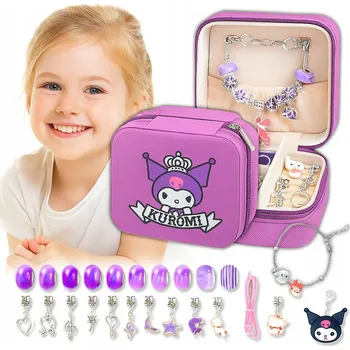 kreativní sada KUROMI SADA NA VÝROBU NÁRAMKŮ A NÁHRDELNÍKŮ CHARMS HELLO KITTY - VELKÁ SADA