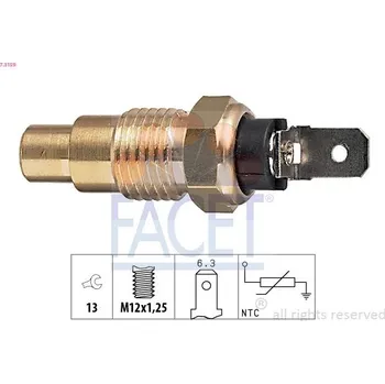 Čidlo automobilu Snímač, teplota chladiva FACET 7.3159