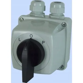 vypínač Vačkový spínač ŁUK E25-43 L0P IP65 v pouzdře