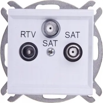 Elektrická zásuvka Anténní zásuvka nástěnná Ospel bílá