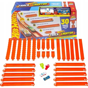autodráha HOT WHEELS ROZŠIŘUJÍCÍ SADY DRÁHY + 2 AUTÍČKA DELUXE SADA 30 DÍLŮ