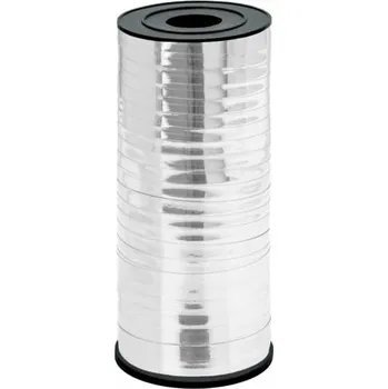 Balónek STŘÍBRNÁ STUHA NA BALÓNKY PÁSKA BALÓNKOVÁ 92 METRŮ