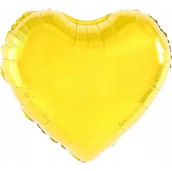 Balónek Fóliový balónek SRDCE 45 cm NA HELIUM zlaté srdíčko