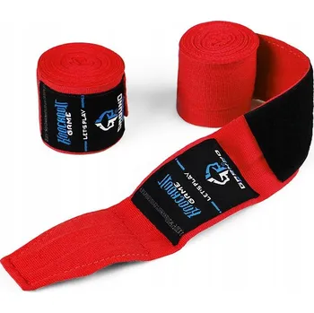 Bandáž na box a MMA Boxerské bandáže Omotávky MMA Kickbox GROUND GAME "Classic" - Červené 4m