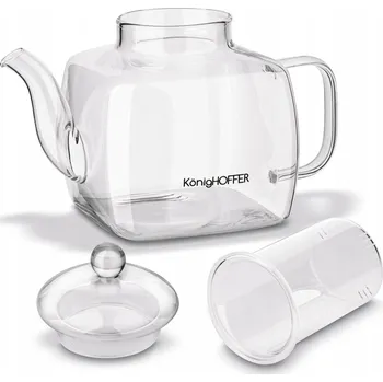 Konvice na čaj ČAJOVÁ KONVICE SE SÍTKEM skleněné sítko konvička na bylinky čaj 1,2 L