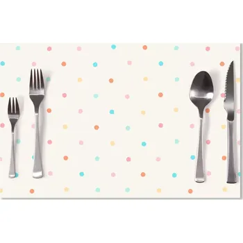 prostírání Sablio Prostírání Barevné tečky na béžové: 40x30cm