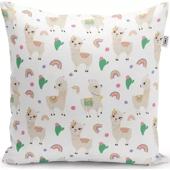 Polštář Sablio Polštář Roztomilé lamy - 40x40 cm