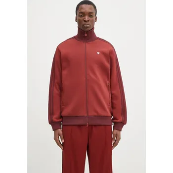 Pánská mikina Mikina adidas Originals Premium Tracktop, S, burgundské, 83X