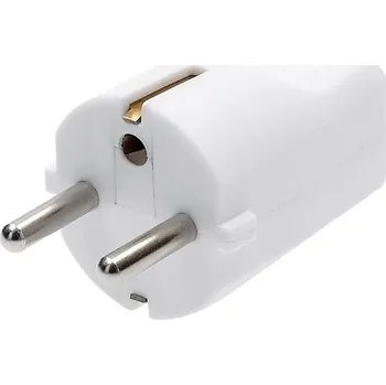 Elektrická zásuvka SOLIGHT Zástrčka přímá, IP20, bílá