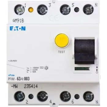 Proudový chránič Proudový chránič Eaton 230 V IP20 63 A