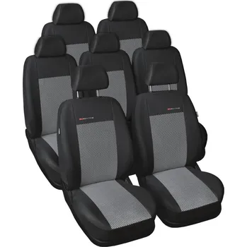 Ochranný autopotah Automega Autopotahy Seat Alhambra II, od r. 2010, 7 míst, dětská sedačka, šedo černé