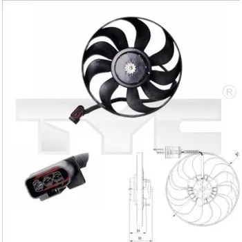 Výparník klimatizace Větrák, kondenzátor klimatizace TYC 837-0022