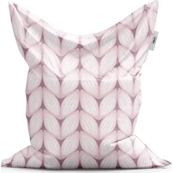 Sedací pytel Sablio Sedací vak Classic Bledě růžové pletení - 150x100 cm