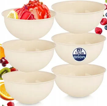 6x PLASTOVÉ Misky misky opakovaně použitelné turistické piknikové 500 ml