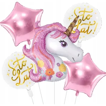 Balónek Sada balónků růžový jednorožec