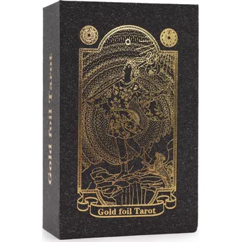 Sběratelská karetní hra A.E.Waite BLACK/GOLD Foil Tarot Set with Book in Box - Karty (eng)