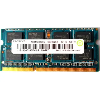 Operační paměť RAMAXEL 4GB DDR3 SODIMM 1600MHz CL11 RMT3160ED58E9W, 11-11-F3