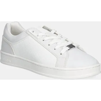 Pánské tenisky Sneakers boty Calvin Klein LOW TOP LACE UP NB MONO bílá barva, HM0HM01768 00X, EUR 42