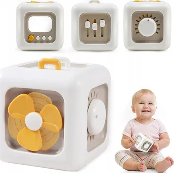 Hračka pro nejmenší SMYSLOVÁ VZDĚLÁVACÍ KOSTKA MANIPULAČNÍ E-EDU ZÁBAVA A UČENÍ