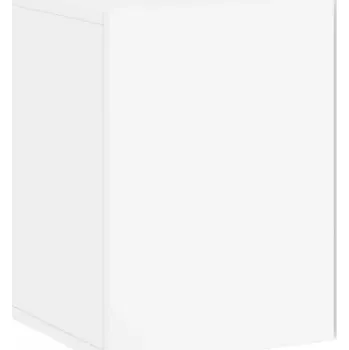 Televizní stolek TV stolek k zavěšení na zeď, bílý, 60x30x41 cm, dřevěný kompozit