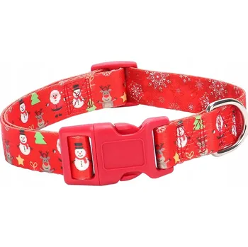 Obojek pro psa OBOJEK PRO PSA KOČKU DÁREK VÁNOČNÍ VÁNOCE MOUCHA REGULOVATELNÝ vel. S 28-40 cm