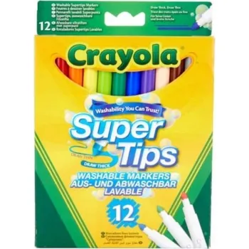 Fixy omyvatelné, silné a tenké, 12 barev CRAYOLA