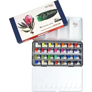 Vodová barva Rosa 340328 Sada akvarelových barev Botanical 28 x 2,5 ml