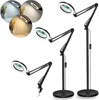 Lampička LED LAMPA S LUPU KOSMETICKÁ SKLO ZVĚTŠOVACÍ STOLNÍ LAMPA KRESLÍŘSKÁ