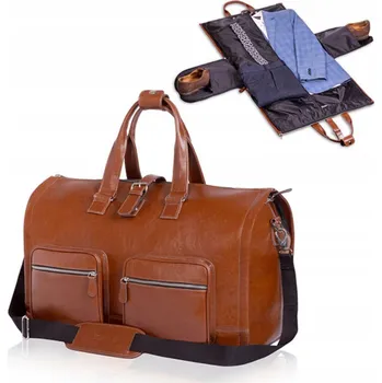 Kabelka Víkendová taška na oblek 2v1 z pravé kůže SOLIER +