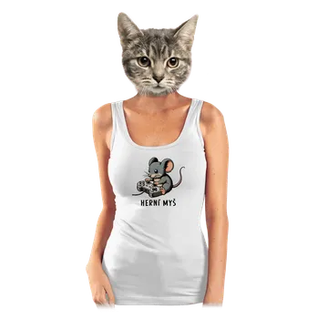 Bastard Herní myš dámské tílko klasické White