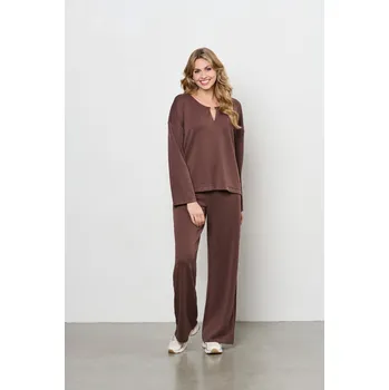 Dámské kalhoty Dámské kalhoty &Co Woman PA381/CHOCOLATE Velikost: M