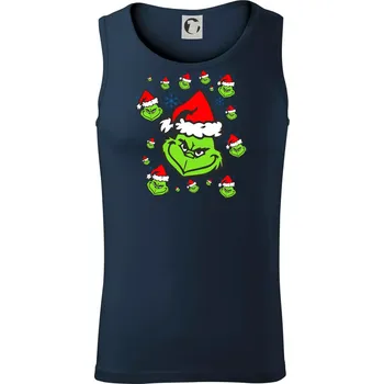 Grinch Vánoční - Tílko pánské Core - S ( Námořní modrá (velmi tmavá - téměř černá) )