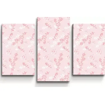 Obraz Sablio Obraz - 3-dílný Růžové rostliny - 75x50 cm