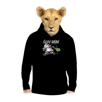 Chlapecká mikina Bastard Šedí vědí - myšák dětská mikina klokanka Black