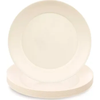 Talíř Plastové dezertní talíře Sandy, krémové, 20,5 cm, 6 ks